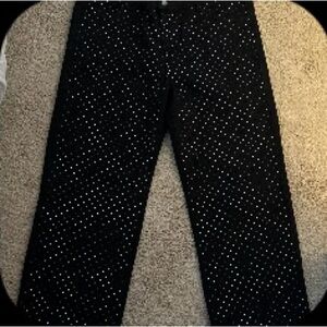 Blue Asphalt Black Diamond Embellished Women's Mom Jeans Size XL